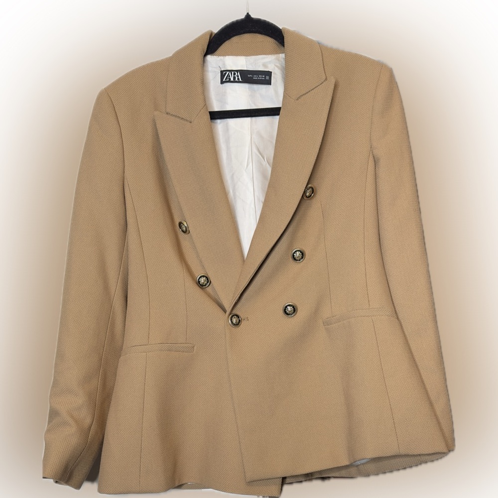 ZARA Double Breasted Ladies Blazer Size L